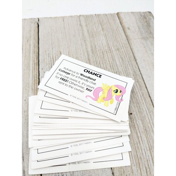 My Little Pony The Movie Monopoly Junior Replacement Character Card & Chance car - Picture 2 of 8